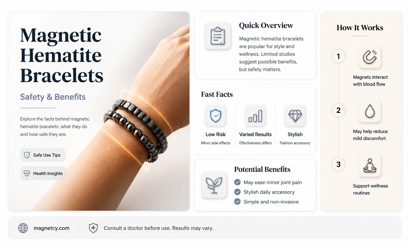 are magnetic hematite bracelets safe to use