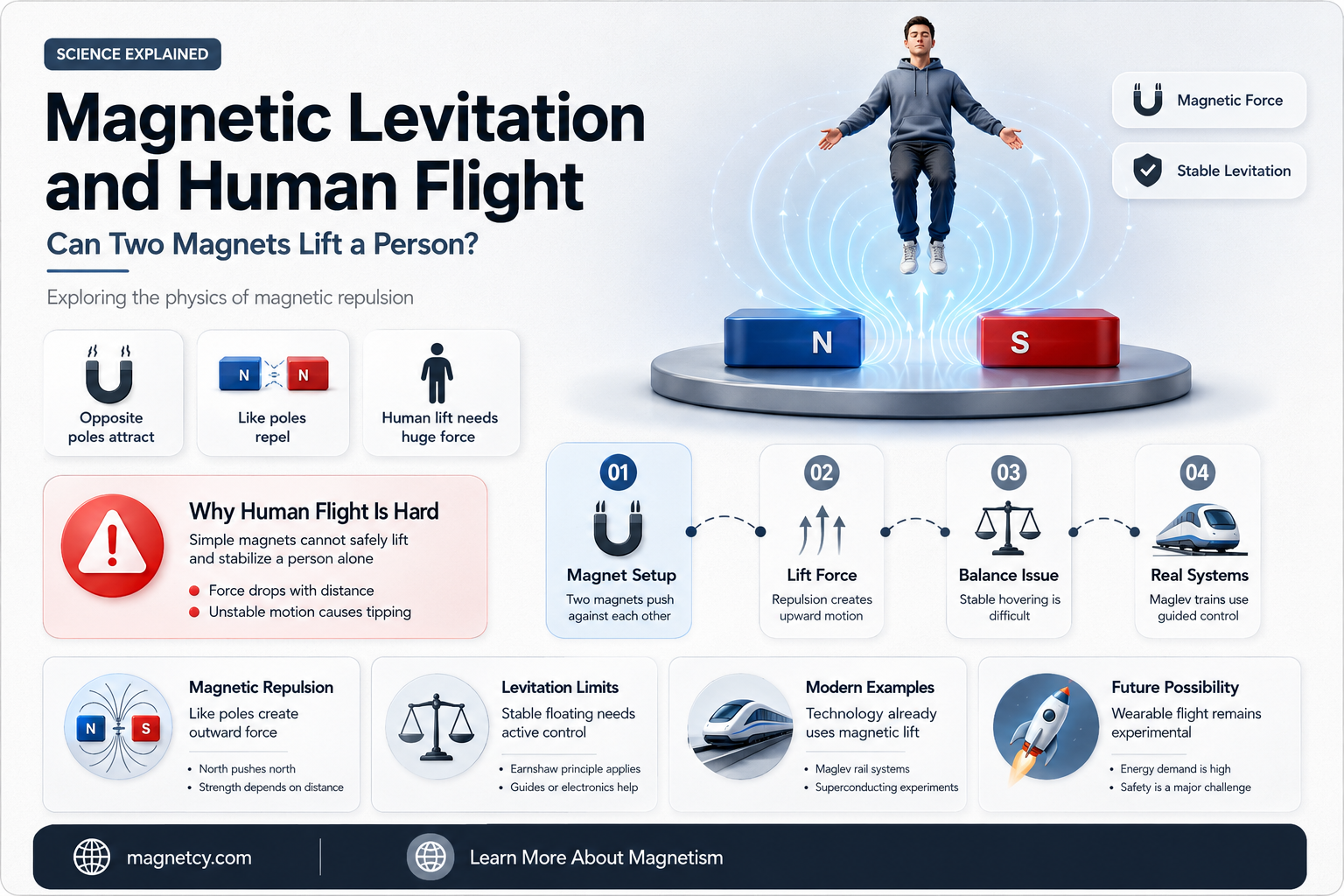 can 2 magnets levitate a person