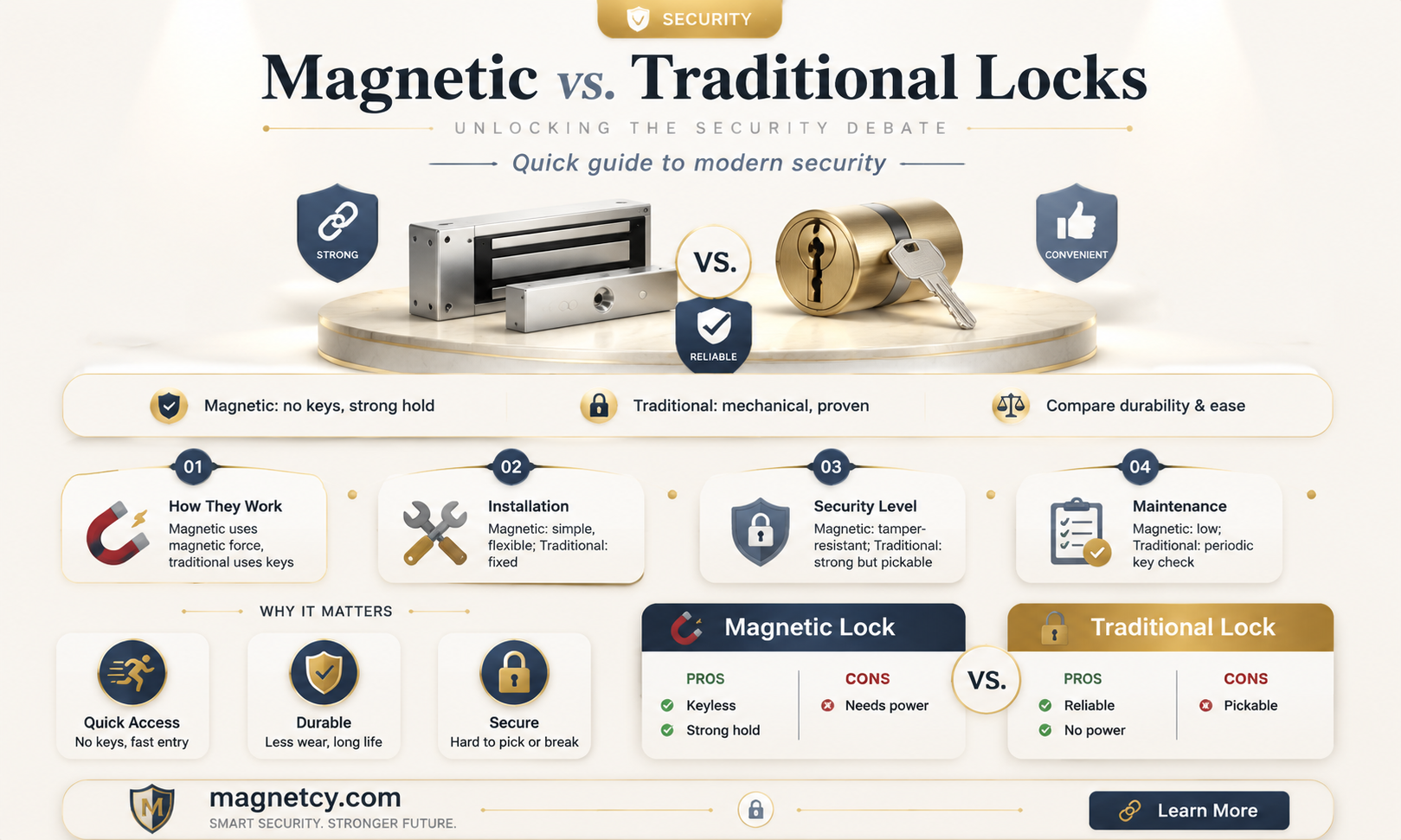 are magnetic locks more secure than regular locks