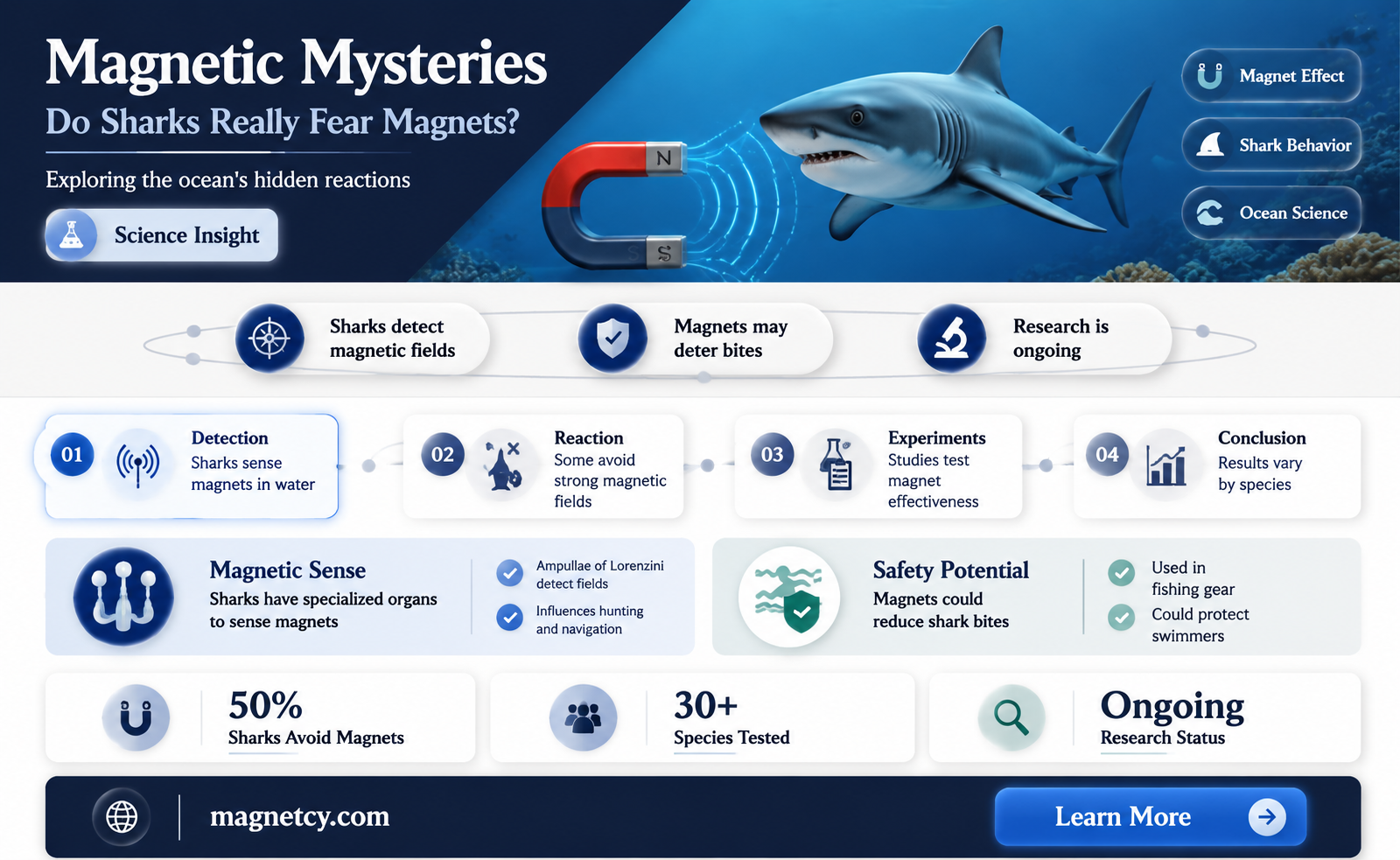 are sharks scared of magnets for kids