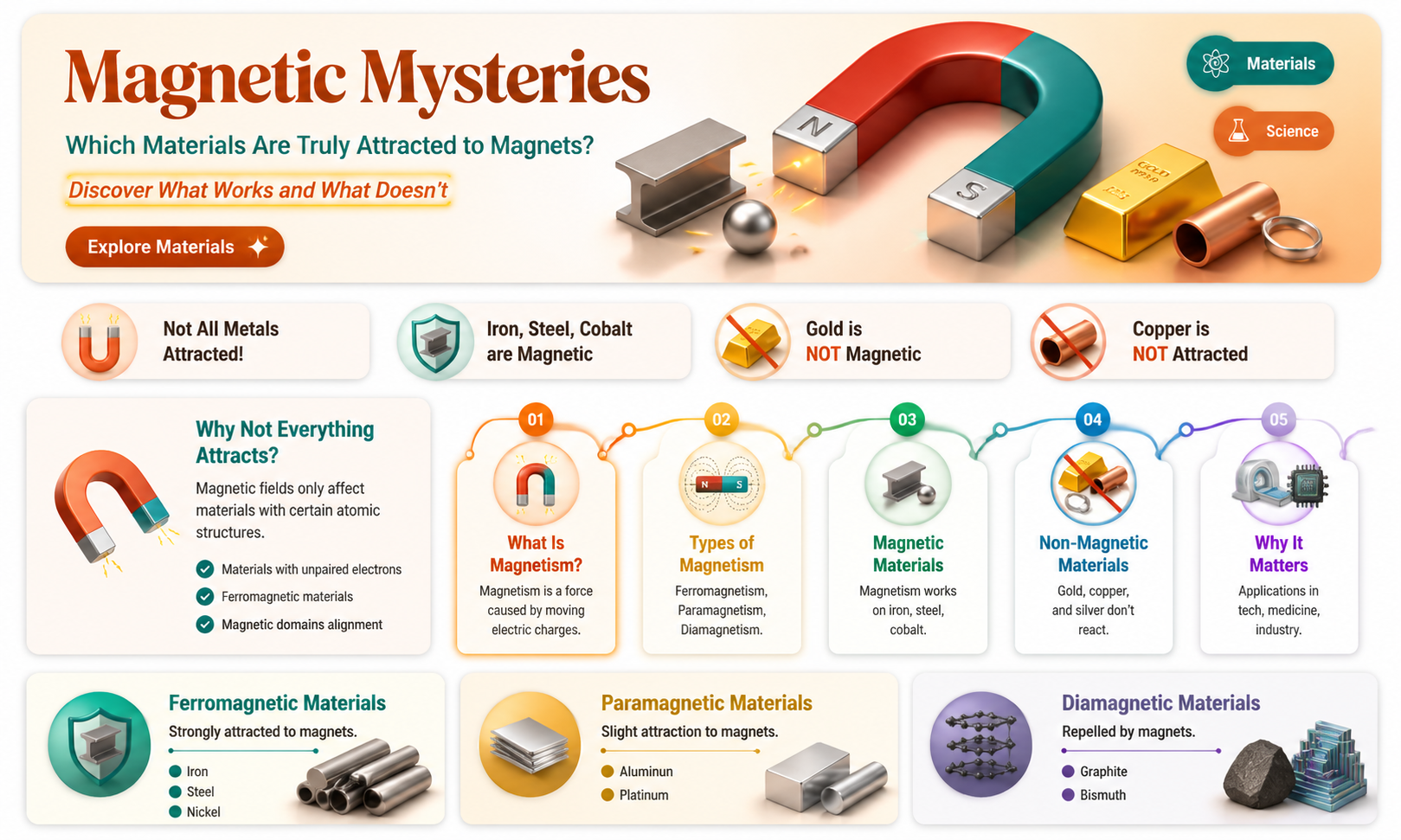 are all materials attracted to magnets