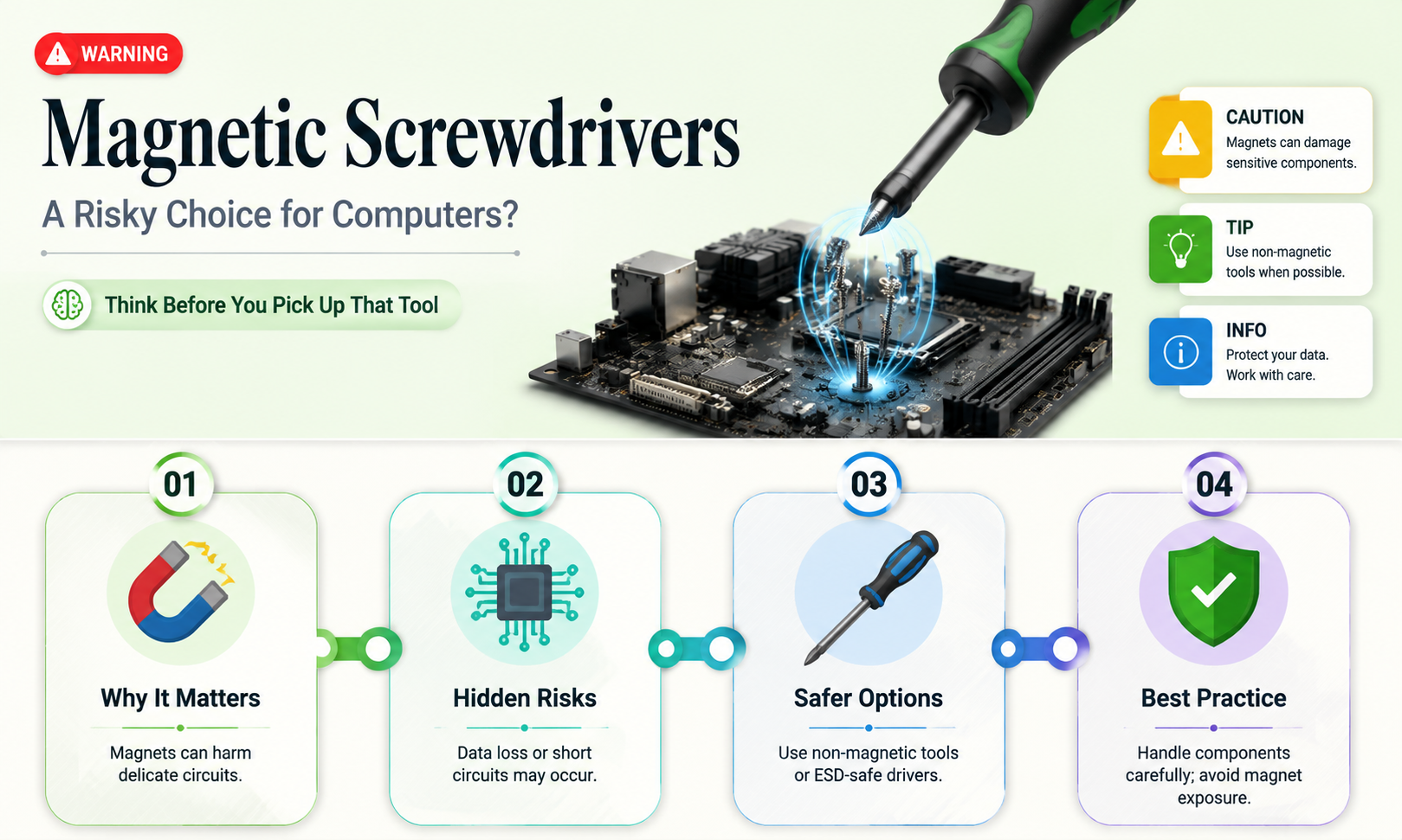 are magnetic screwdrivers bad for computer assembly