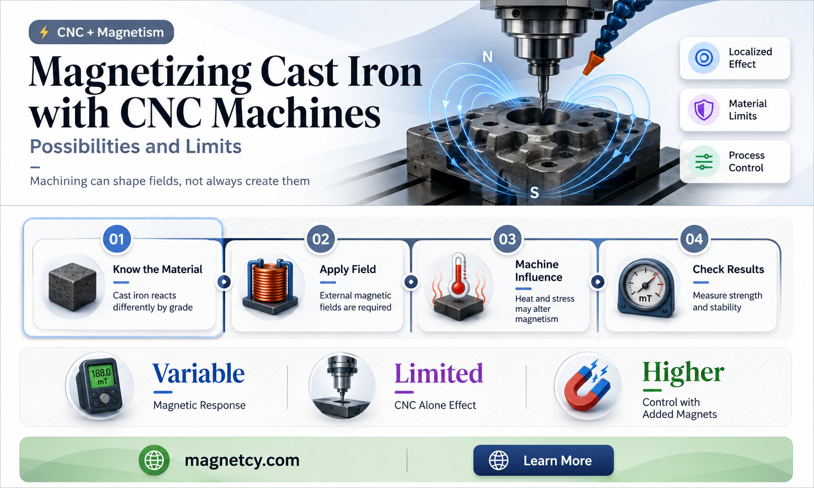 can a cnc machine magnetize cast iron