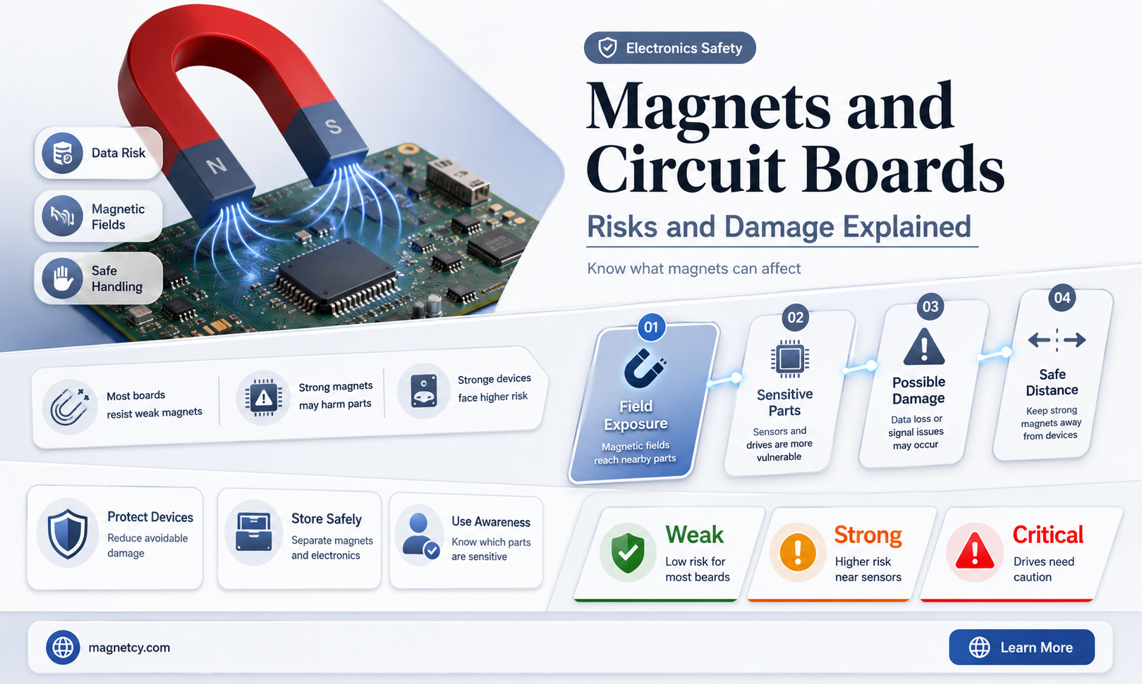 can a circuit board be ruined by magnets