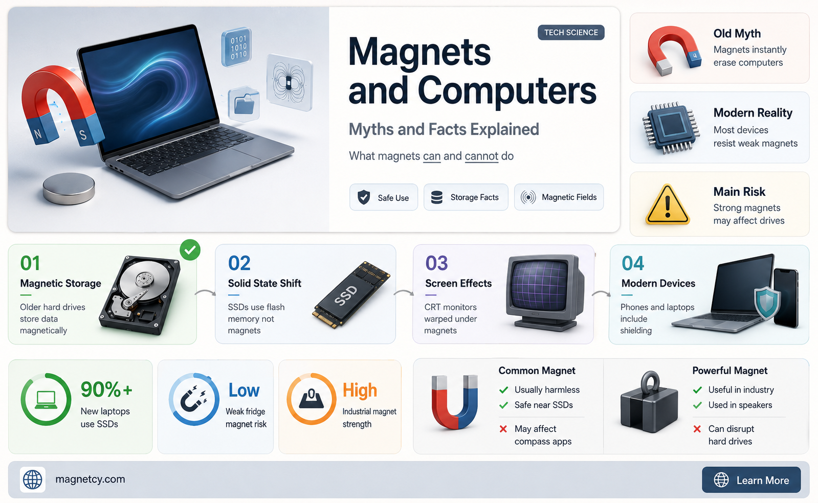 are you not supposed to put magnets near computers