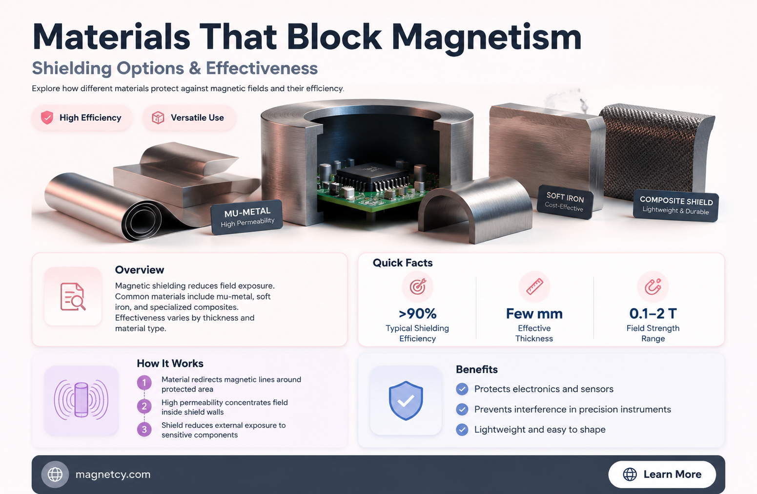 are there any materials that can block magnetism