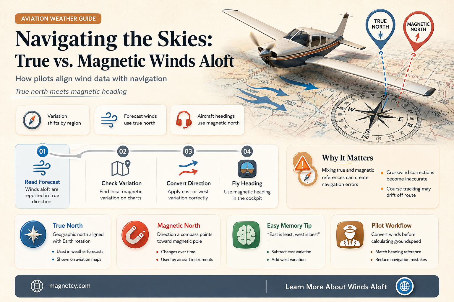 are winds aloft in true or magnetic
