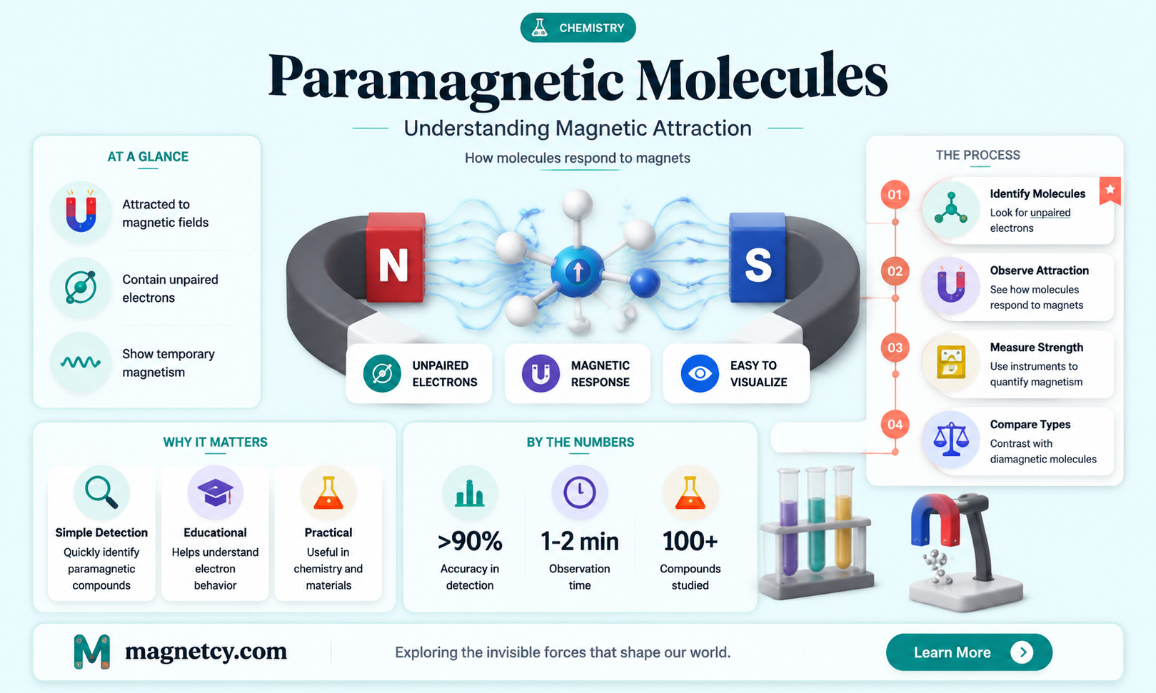 are paramagnetic molecules attracted toward a magnetic field