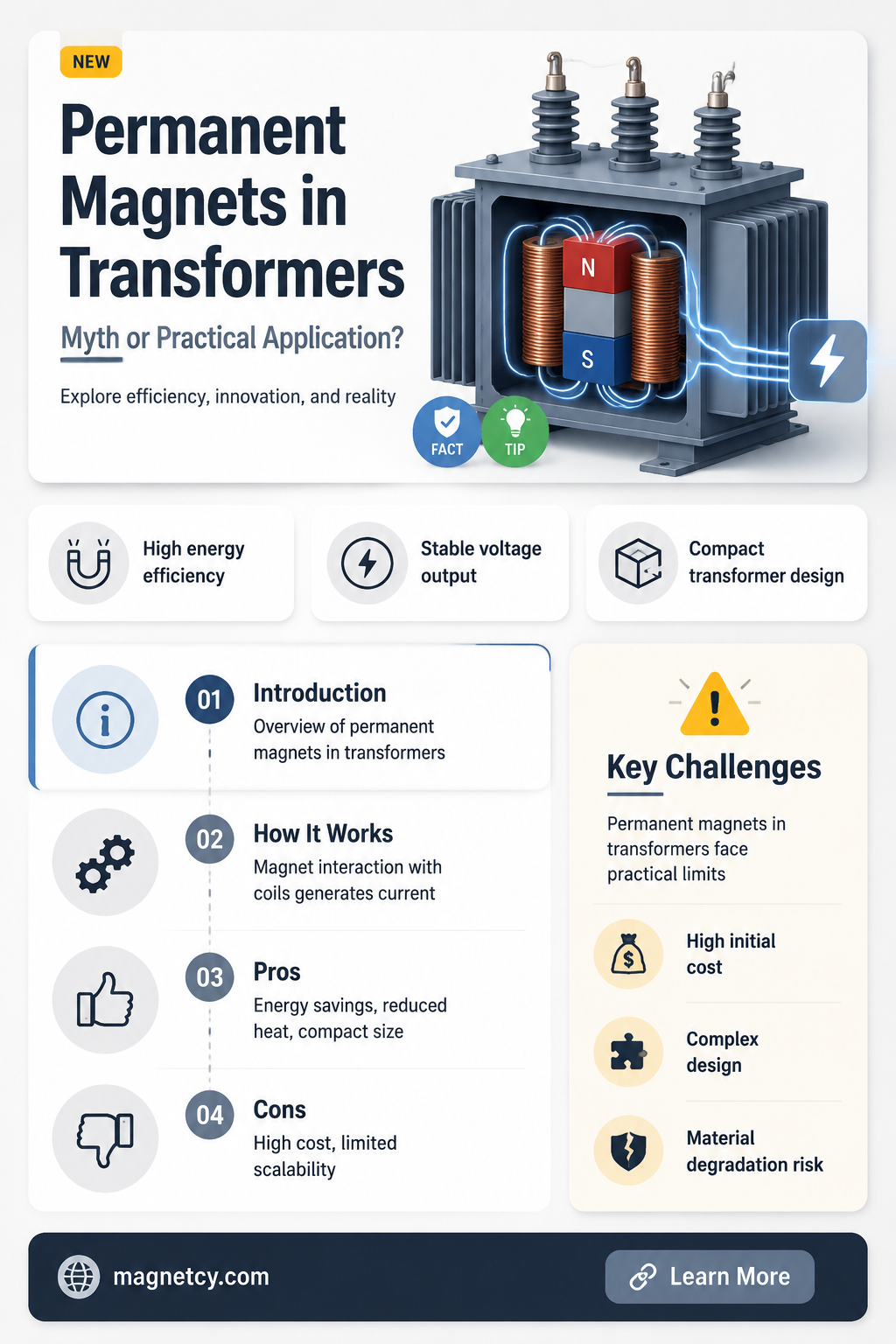 are permanent magnets used in transformers