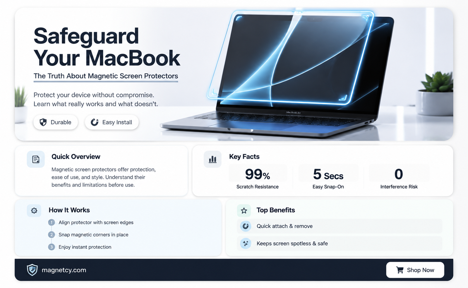 are magnetic screen protectors safe for macbook