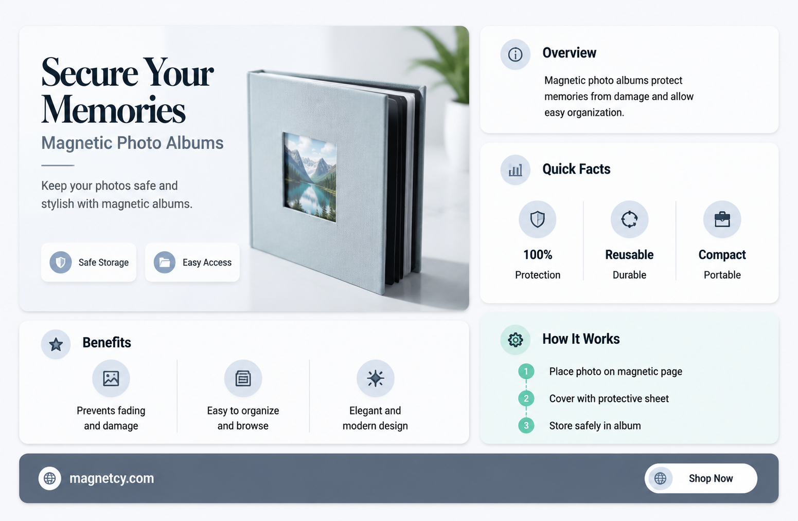 are there magnetic photo albums that are safe