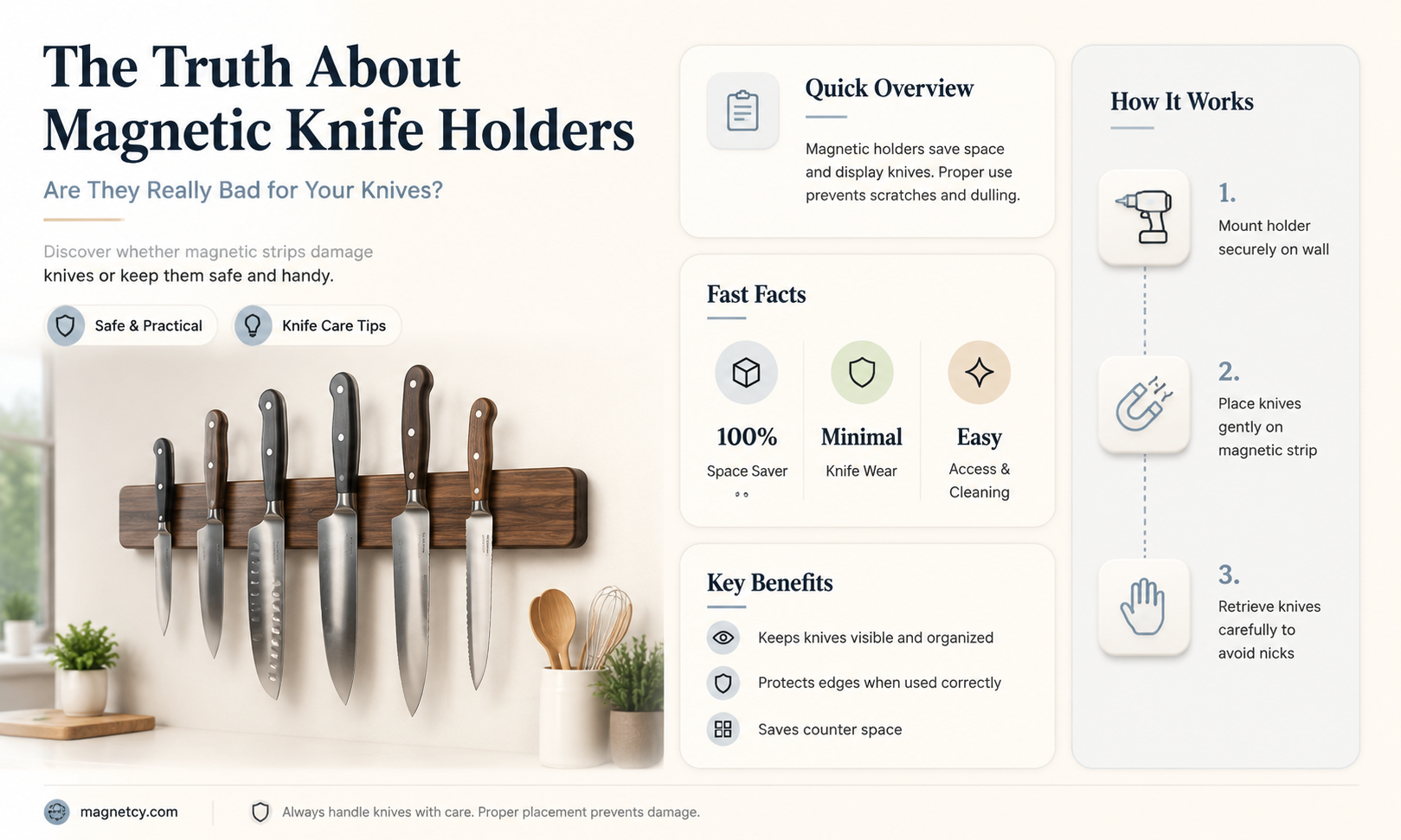 are magnetic knife holders bad for knives