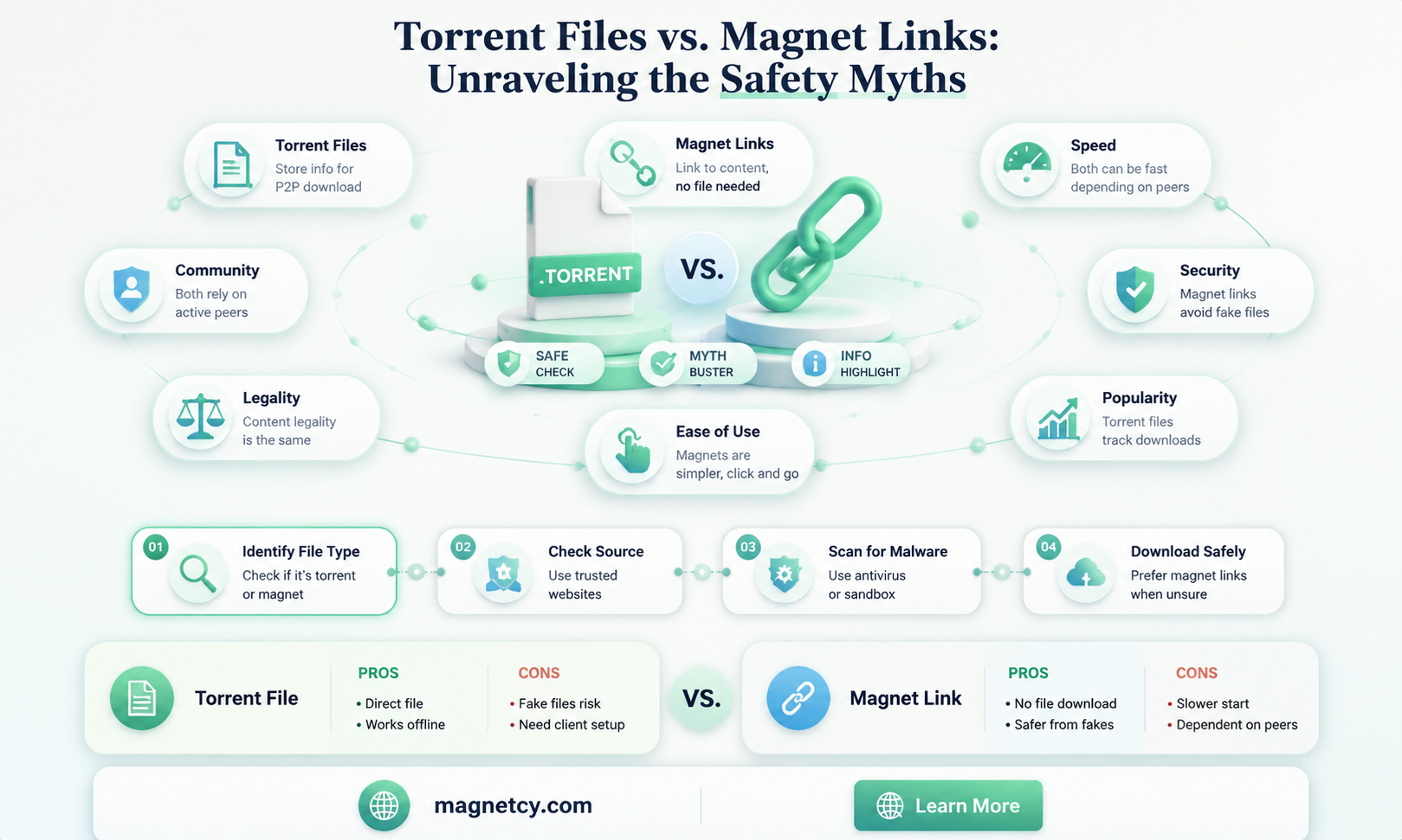 are torrent files more dangerous than magnet links