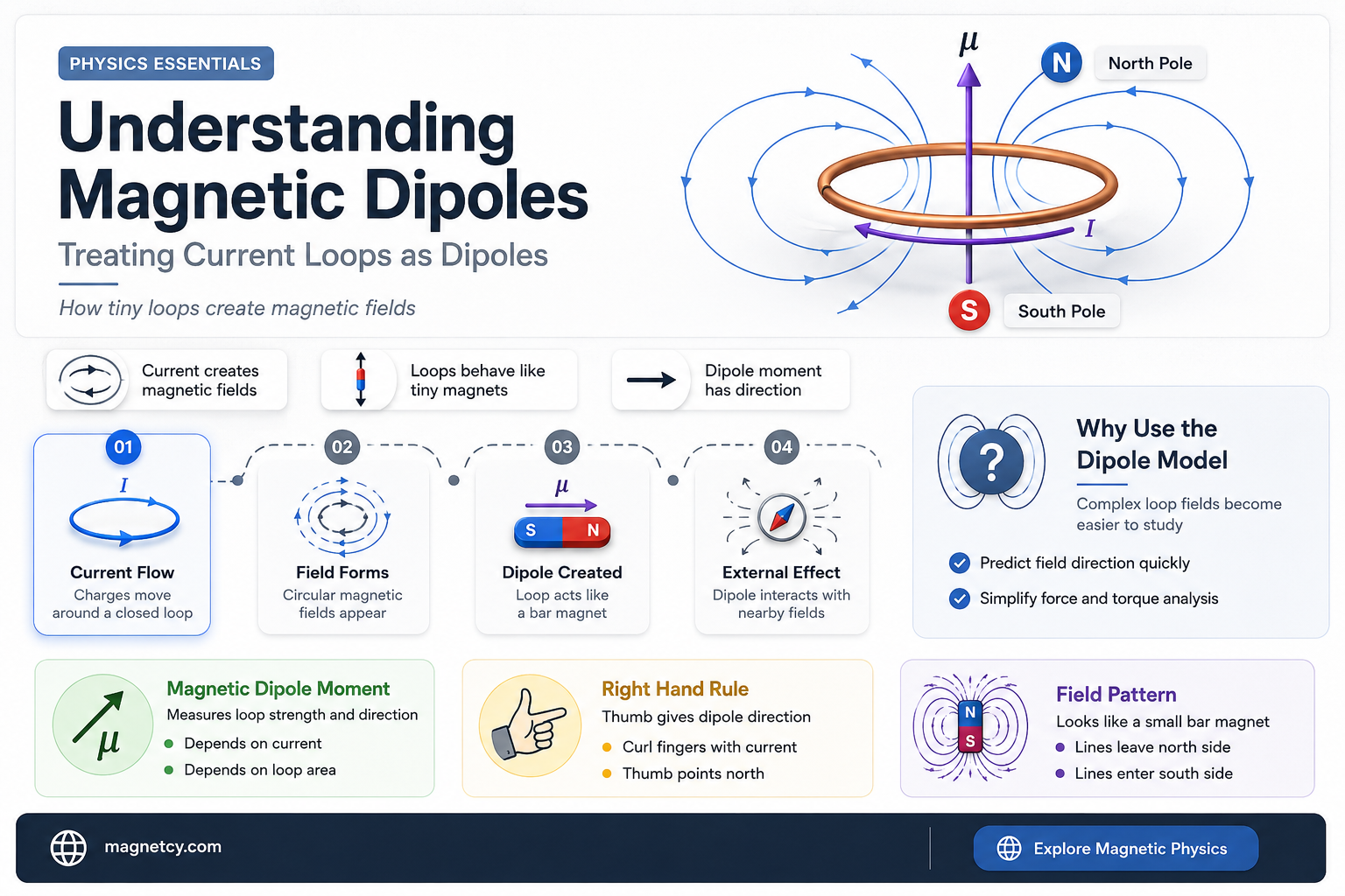 can a current loop be treated as magnetic dipole