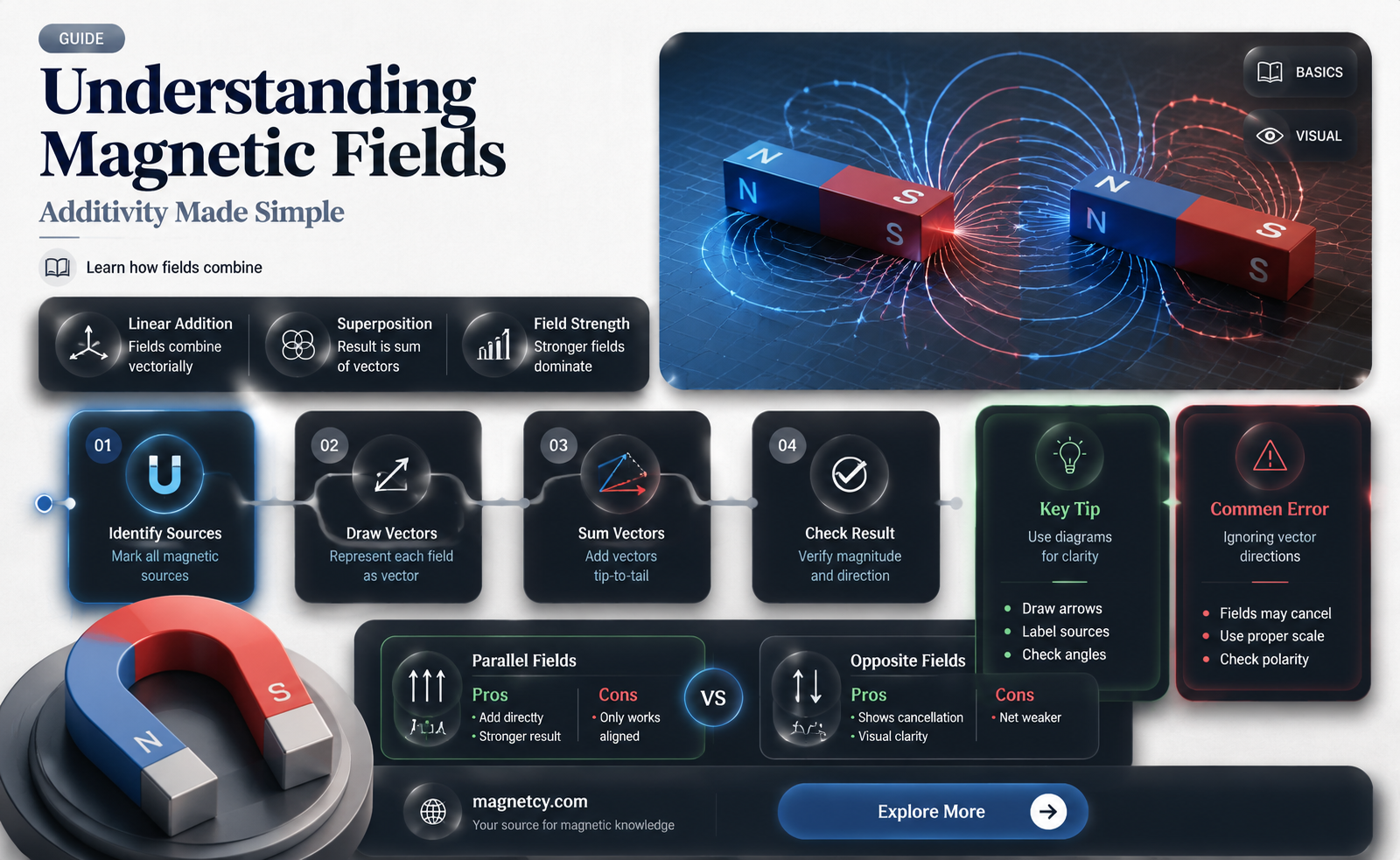 are magnetic fields additive