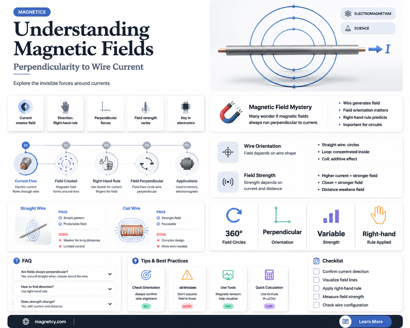 are magnetic field lines perpendicular to wire current