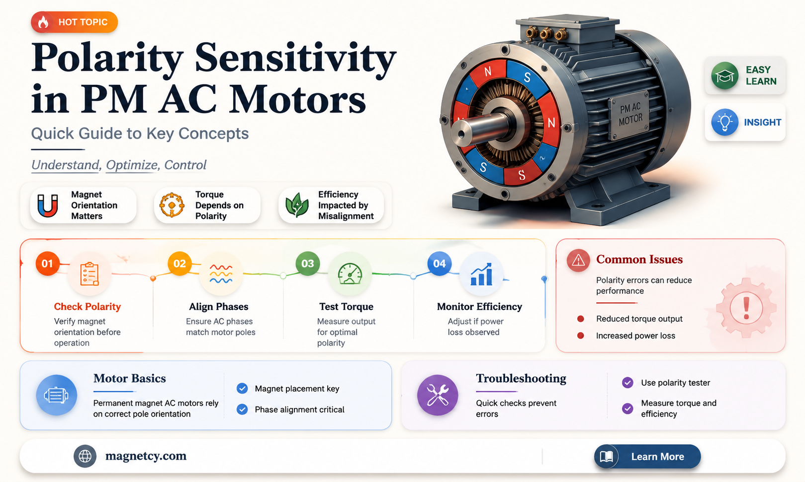are permanent magnet ac motors polarity sensitive