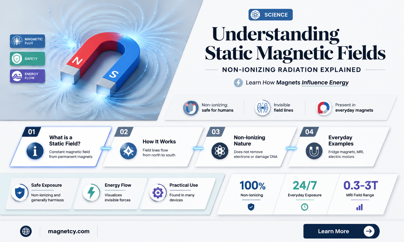 are static magnetic fields non ionizing raduation
