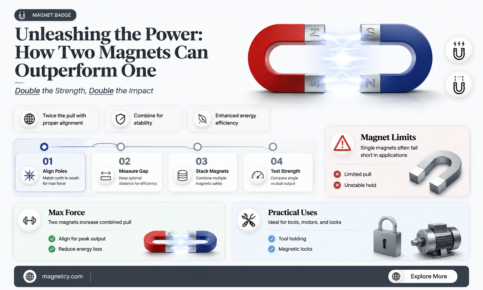are two magnets more powerful than one