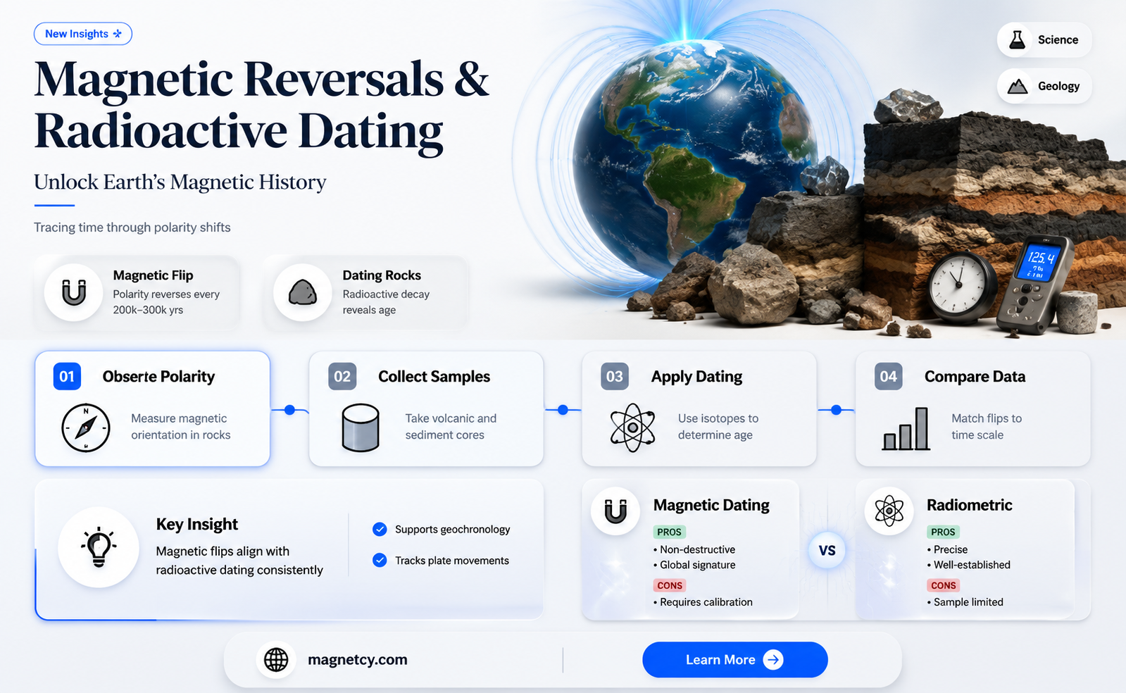 are magnetic reversals dependent on radioactive dating