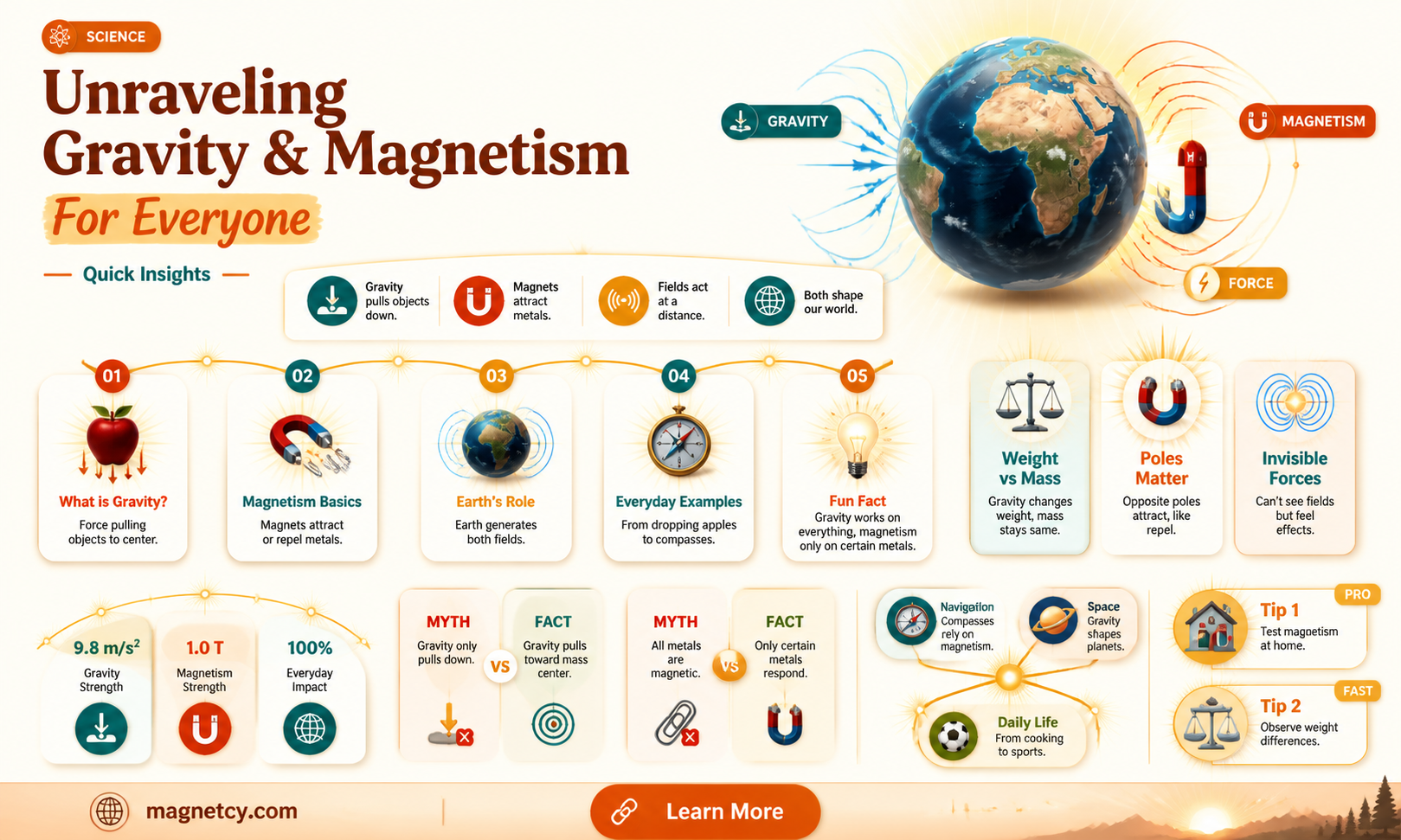 are gravity and magnetism the same thing
