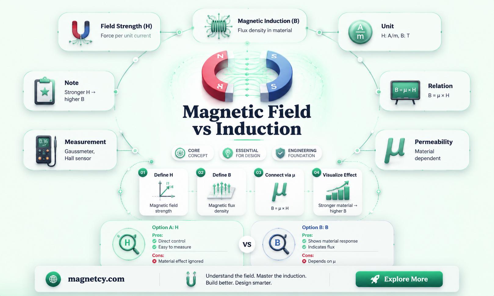 are magnetic field strength and magnetic induction the same