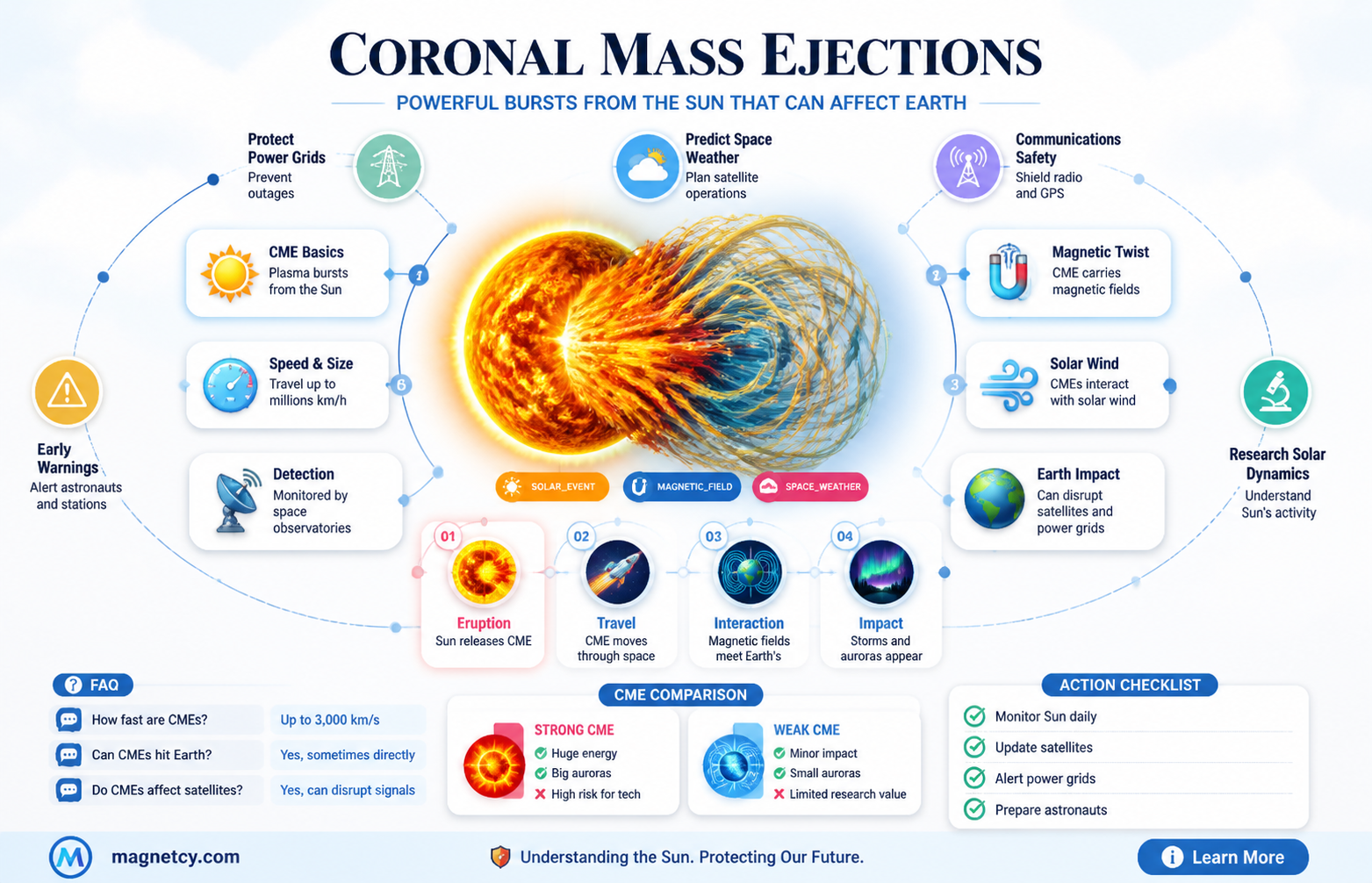 are coronal mass ejections caused by breaking magnetic fields