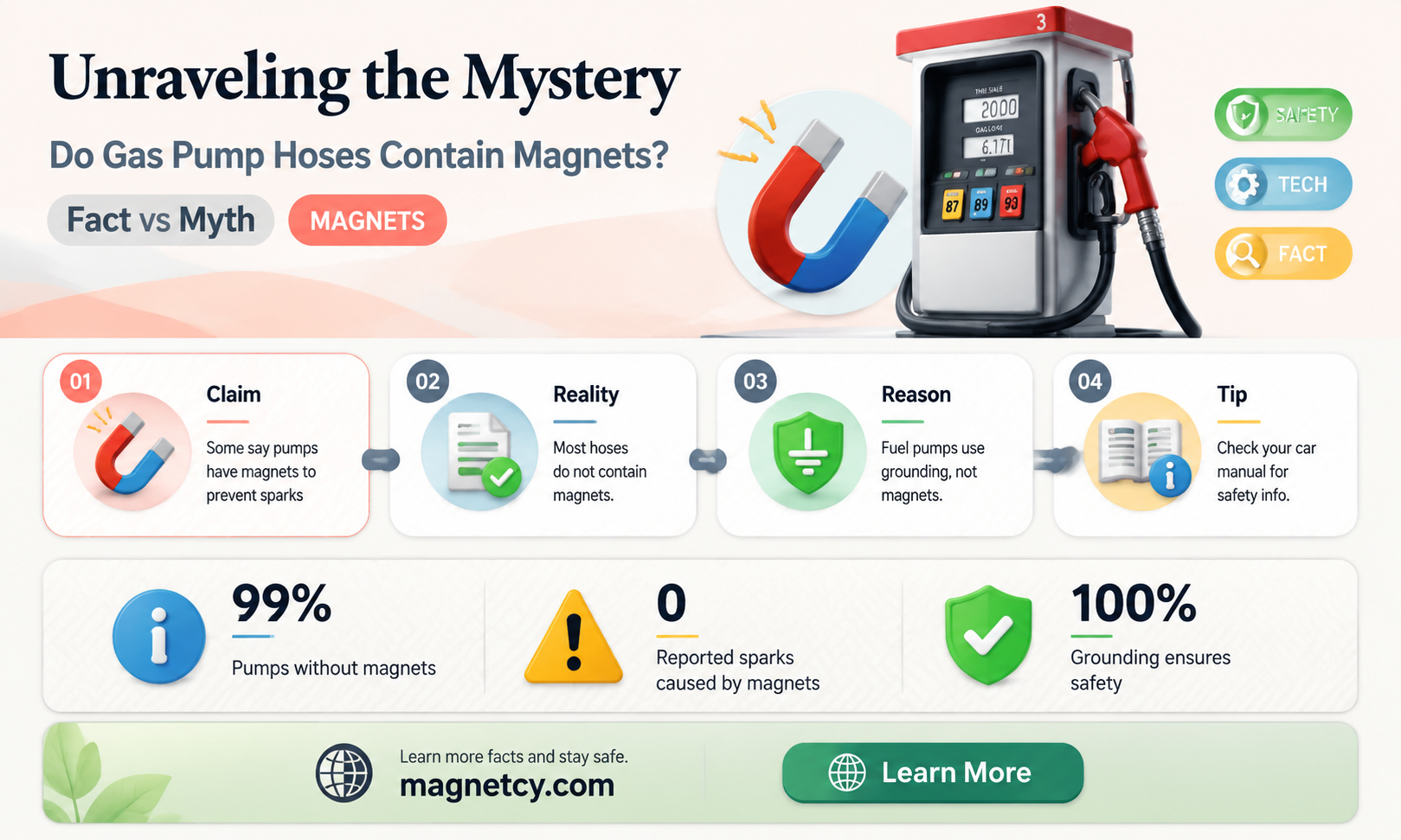 are there magnets in the gas pump hose