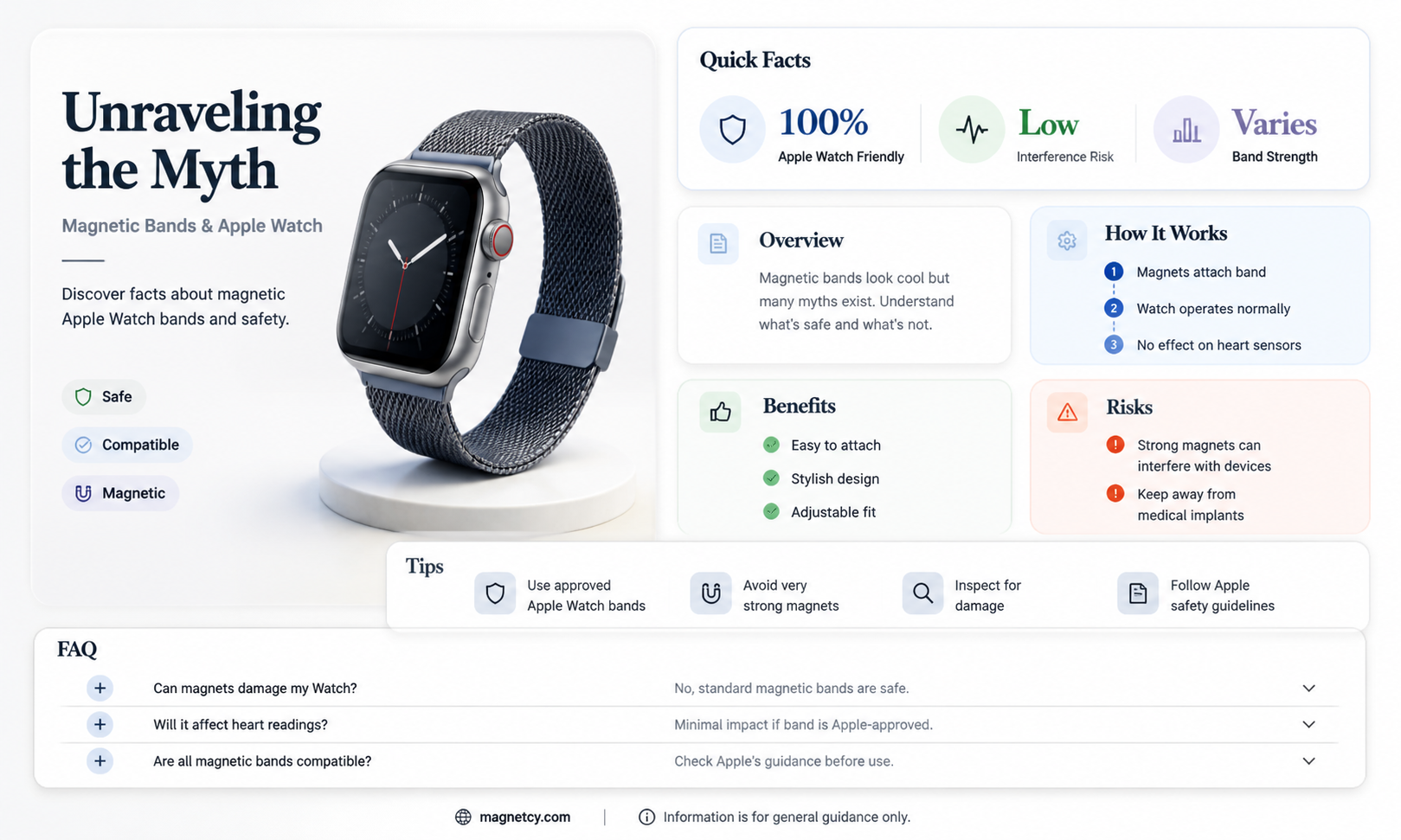 are magnetic bands bad for apple watch