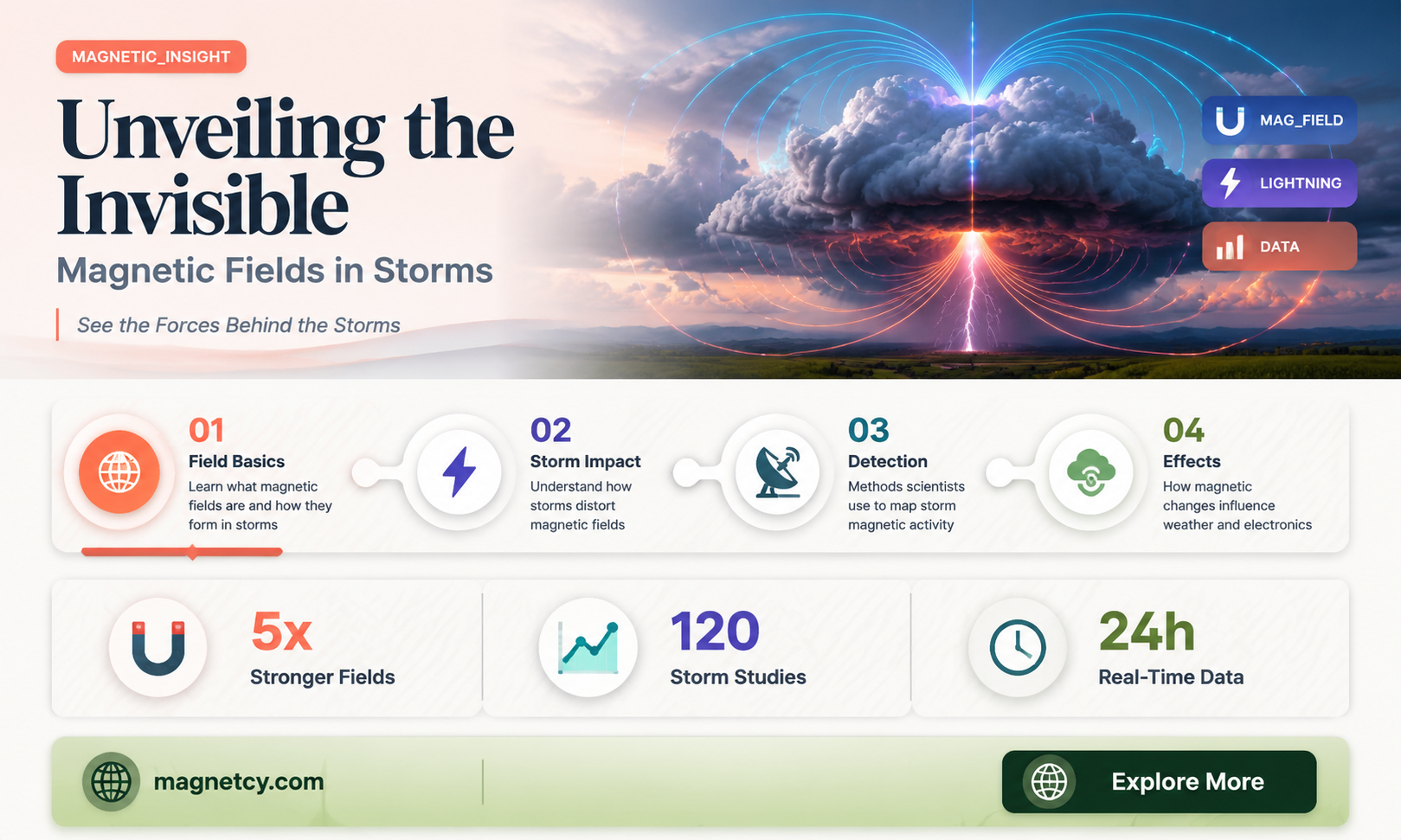 are there magnetic fields in storms
