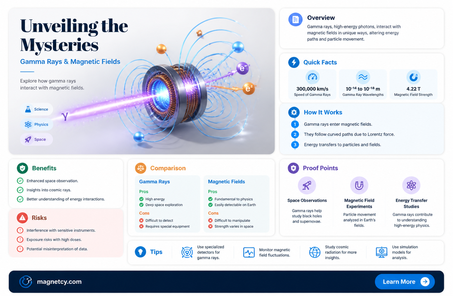 are gamma rays affected by magnetic fields