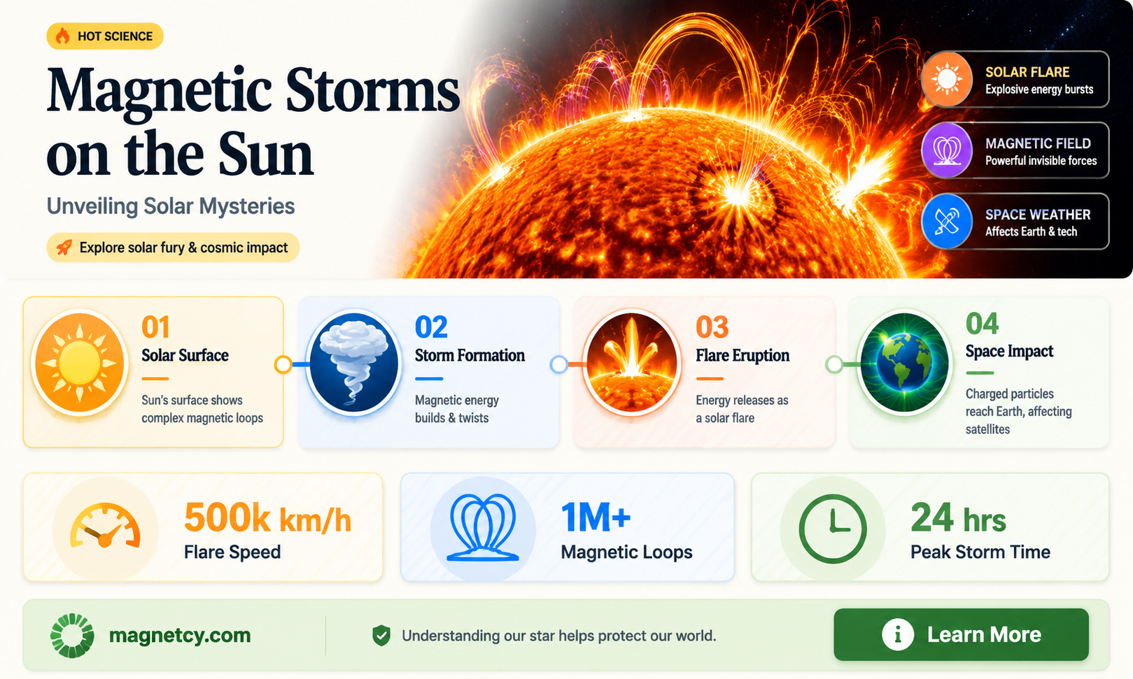 are magnetic storms on the sun