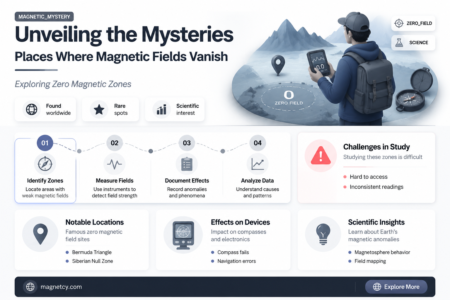are there locations that mess with the magnetic field disappearances