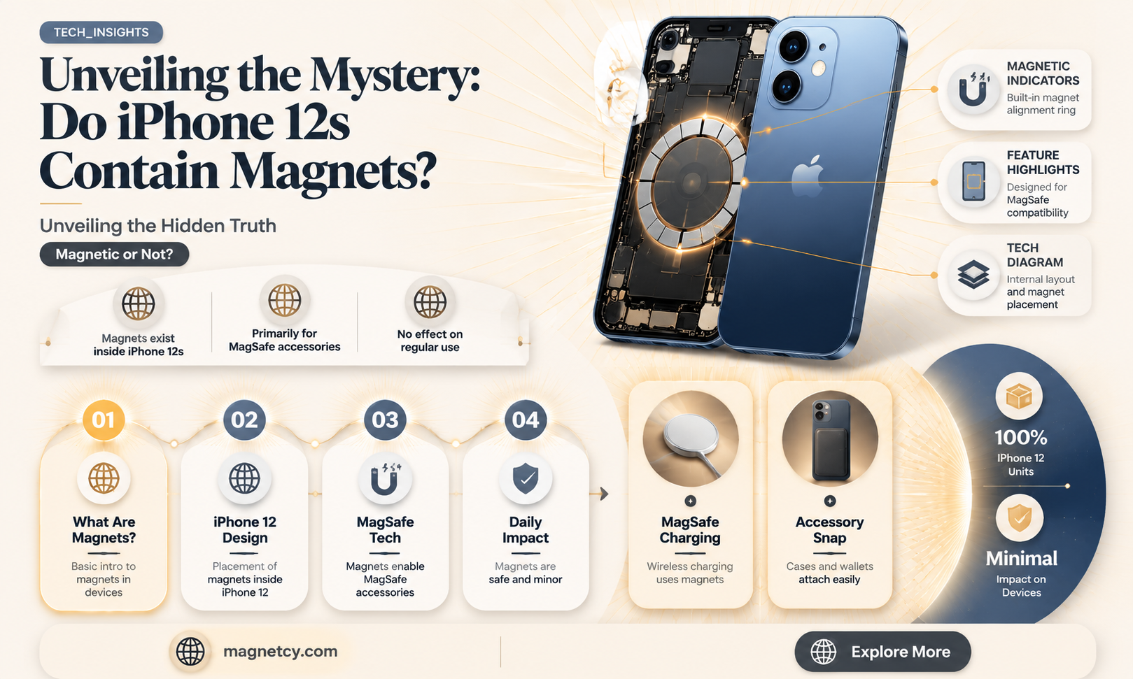 are there magnets in the iphone 12
