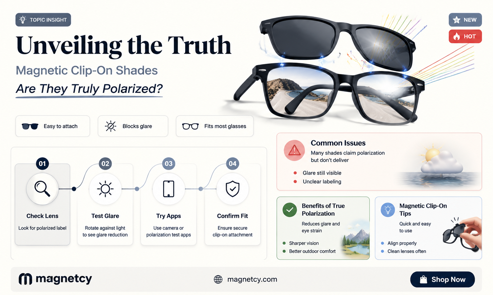 are the magnetic clip on shades polarized