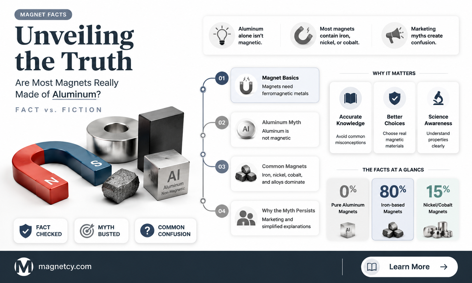are most magnets are made of aluminum