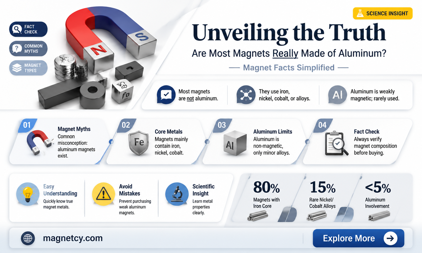 are most magnets made out of alluminum