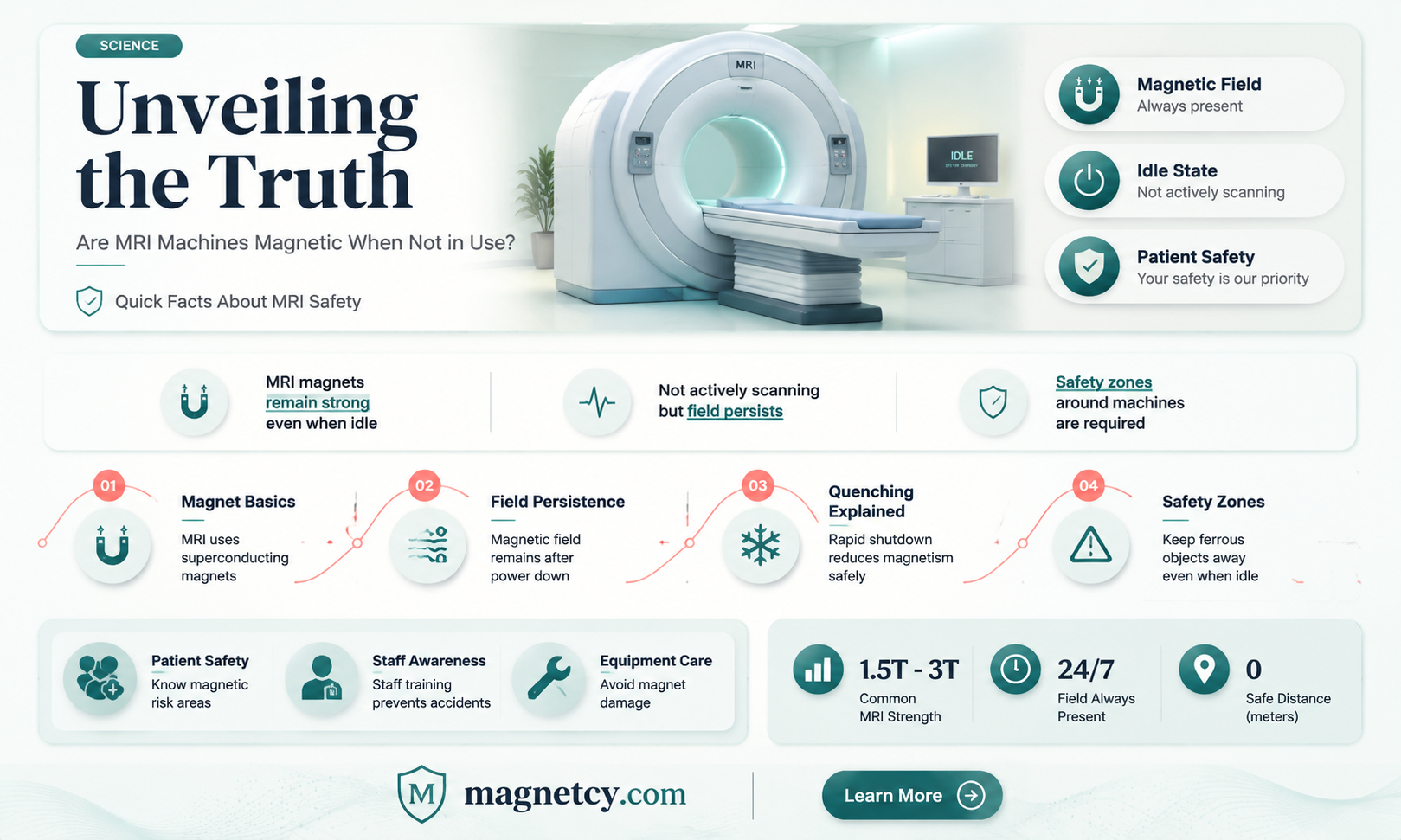are mri machines magnetic when turned off
