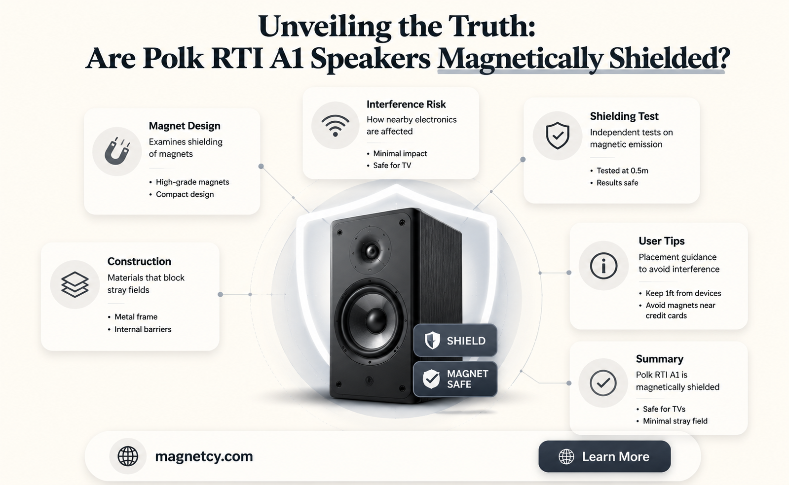 are the polk rti a1 magnetically sheilded