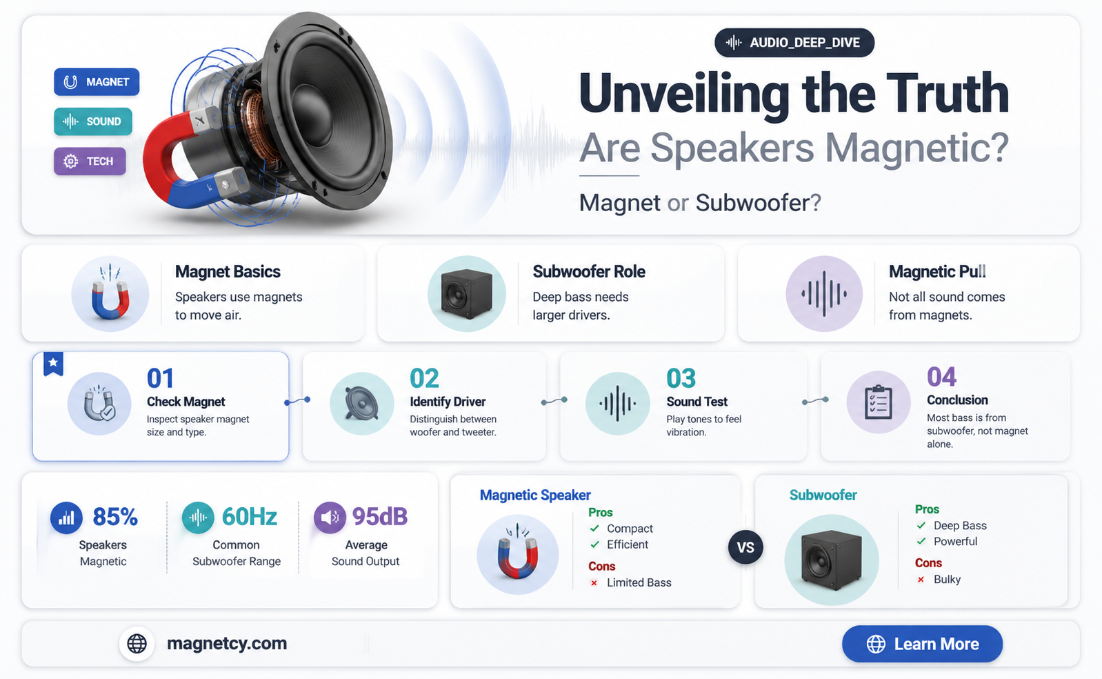 are speakers magnetic or just the subwoofer