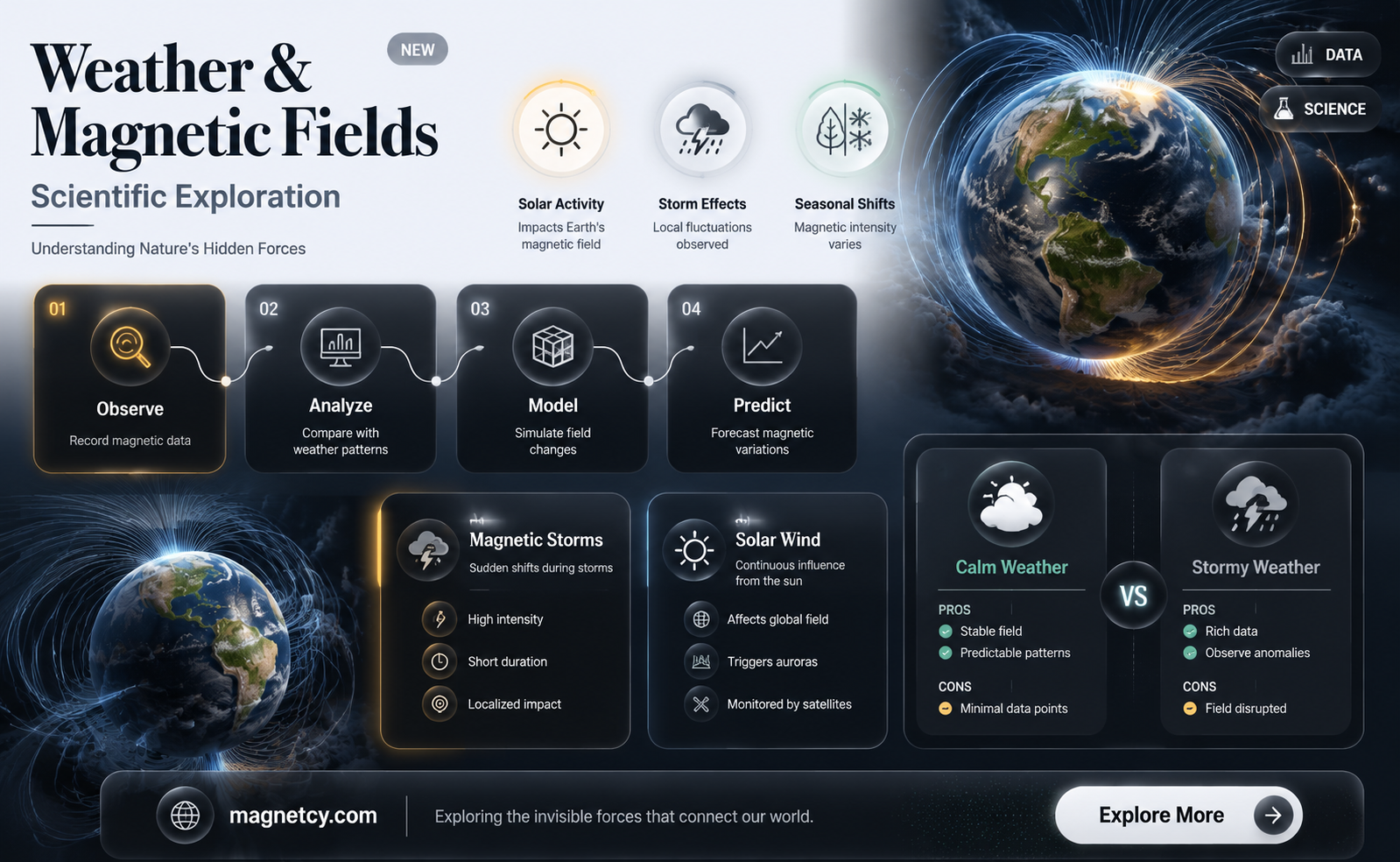 are magnetic fields affected by weather