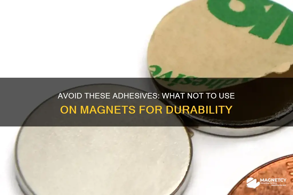 what adhesive not to use on magnets