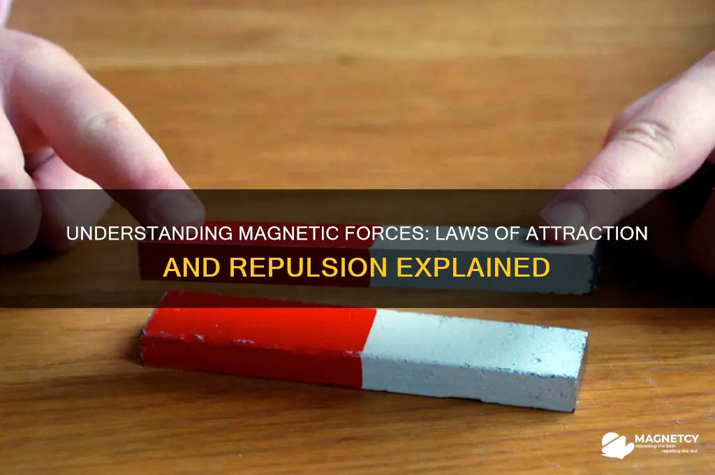 what are the three laws of magnetic attraction and repulsion