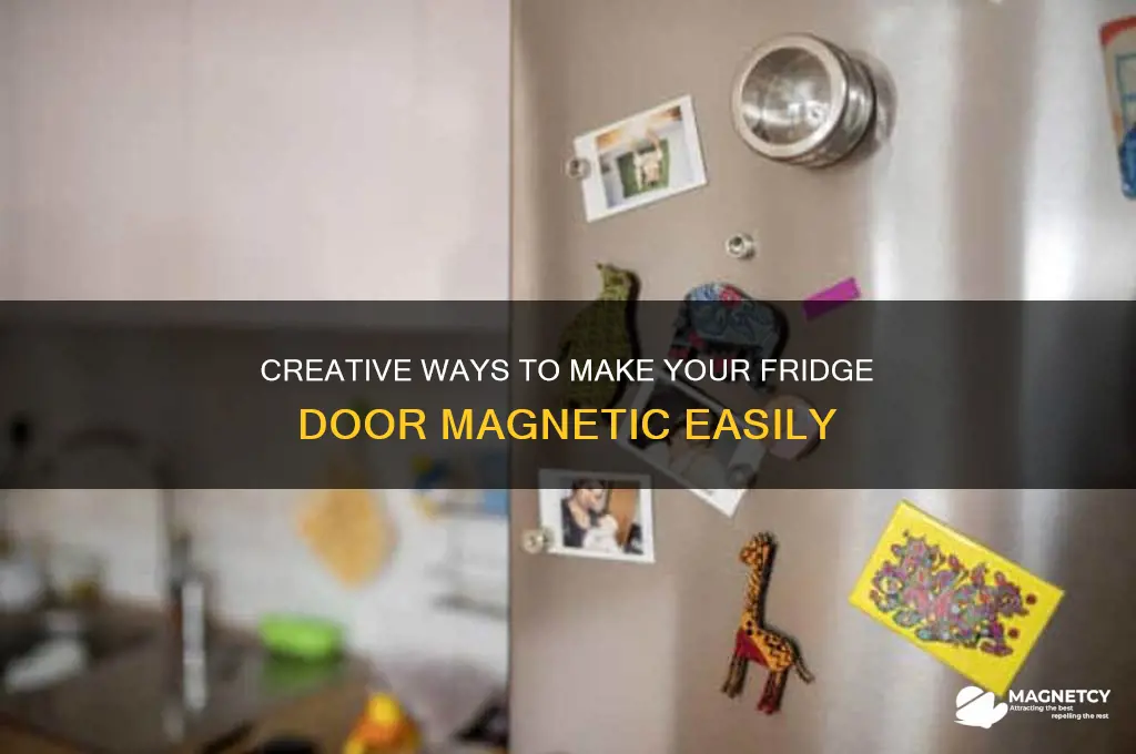 what can i use to make my fridge door magnetic