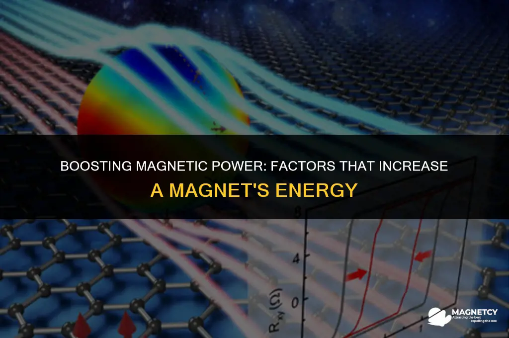 what increases he amount of magnetic energy of a magnet