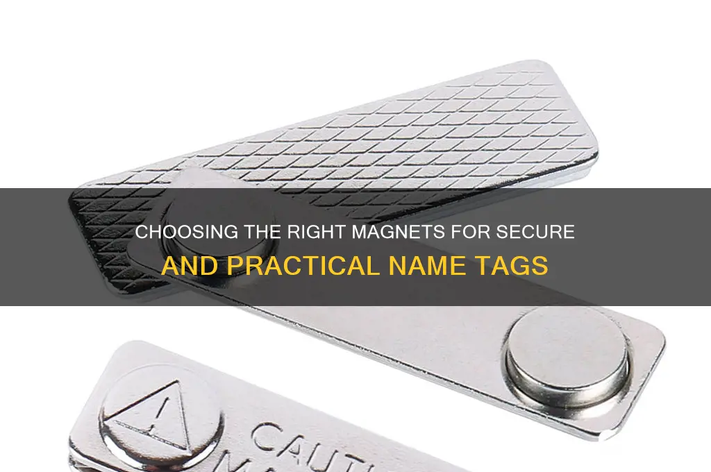what kind of magnets are used for name tags