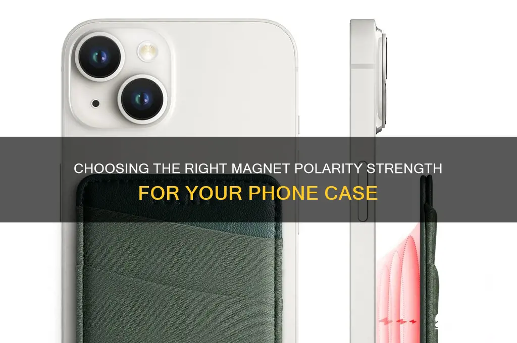 what magnet polarity strength to use with a phone case