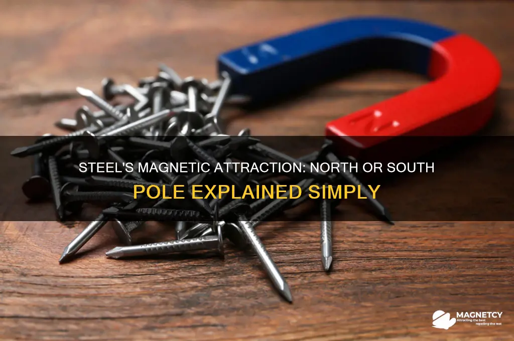 what magnetic pole is steel attracted to