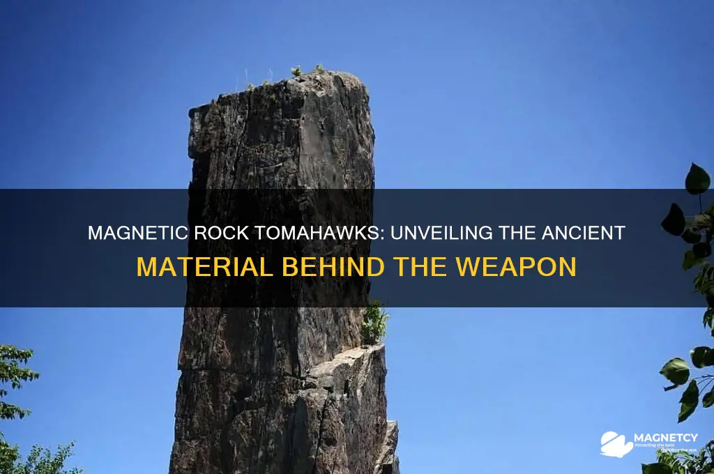 what magnetic rock was used for making tomahawks