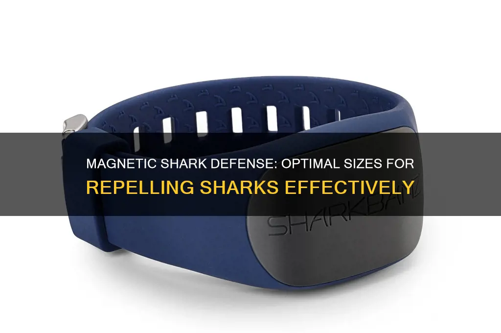 what size magnets are used to fend off sharks
